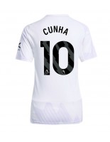 Manchester United Matheus Cunha #10 Vieraspaita Naisten 2025-26 Lyhythihainen